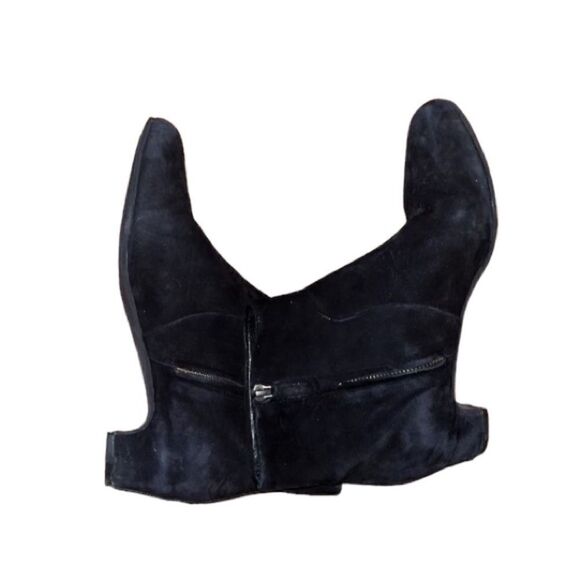 Eileen Fisher Black Suede Booties Size 7 1/2 - Picture 5 of 5